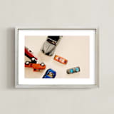 "toy cars" - Art Print in carrot by Morgan Kendall - Framed
