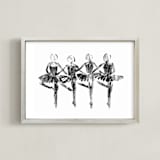 "Les Cygnets" - Art Print in black by Leanne Friedberg - Framed