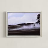 "Chandler Farm" - Art Print in Misty Lavender by Emma Ballou - Framed