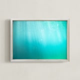 "aqua blue" - Art Print in aqua blue by Van Tsao - Framed