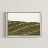 "Swooped III" - Art Print in evergreen by Kamala Nahas - Framed