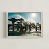 "Blue fountains" - Art Print in Blue eyes by Lying on the grass - Framed