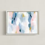 "Snowbird" - Art Print in Winter Sky by Nicoletta Savod - Framed