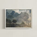 "Summer sunrise I" - Art Print in Water and Fire by Lying on the grass - Framed
