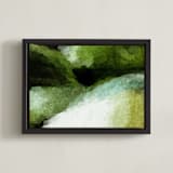 "Ocean Floor I" - Art Print in Moss Green by Tanya Lee Design - Framed Canvas
