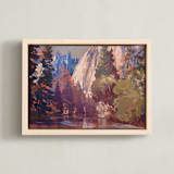 "Morning on the Merced" - Art Print in Morning Sun by Jess Franks - Framed Canvas