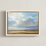 "At Harvest" - Art Print in Sky Blue by Nicole Walsh - Framed Canvas