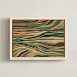 "land wires" - Art Print in Leaves by Carrie Moradi - Framed Canvas