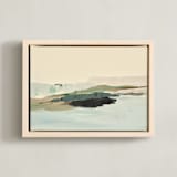 "Silver Seas" - Art Print in Light Blue by Caryn Owen - Framed Canvas