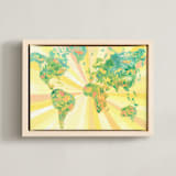 "World of Wonder" - Art Print in Light by Rebecca Daublin - Framed Canvas