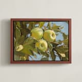 "The Tree Amigos" - Art Print in Green Apple by Rachel Nelson - Framed Canvas