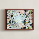 "Confetti Chaos 1" - Art Print in Periwinkle Confetti by Allison Orszak - Framed Canvas