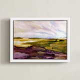 "Land View" - Art Print in Olive by Jen Florentine - Framed Canvas