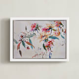 "Fiori di Firenze" - Art Print in Tuscan Rose by Sonal Nathwani - Framed Canvas