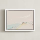"Inky Beach" - Art Print in Ocean Spray by Eric Ransom - Framed Canvas