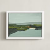 "Winter Mist" - Art Print in Slate by Caryn Owen - Framed Canvas