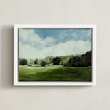 "Peace of Greens and Blues" - Art Print in Hills by Coleman Senecal - Framed Canvas