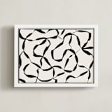 "Chain of events" - Art Print in Black Jack by Jaqui Falkenheim - Framed Canvas