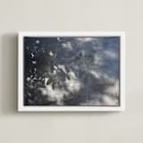 "Completely Captivated" - Art Print in Shadowy Grays by Charlotte Mello Stevenson - Framed Canvas