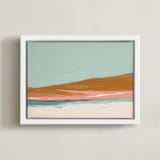 "Sand Dunes" - Art Print in orangish brown by Caryn Owen - Framed Canvas