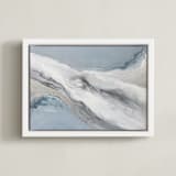 "Muse" - Art Print in Soft Blue by Julia Contacessi - Framed Canvas