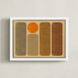 "Safari Night" - Art Print in Sunset by Yohaku Oshima - Framed Canvas
