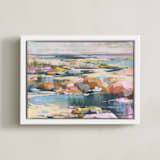 "Stand Still" - Art Print in Sandy Beach by Jess Franks - Framed Canvas