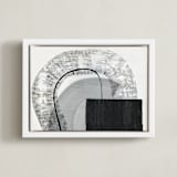 "Lines On Lines" - Art Print in Classic black by Kirsta Benedetti - Framed Canvas