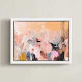 "With You" - Art Print in Beige by Svitlana Martynjuk - Framed Canvas