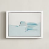 "Sea Spray Landscape" - Art Print in light blue by Caryn Owen - Framed Canvas