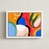 "Everybody needs beauty" - Art Print in Red by FERNANDA MARTINEZ - Framed Canvas