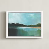 "Green Lands" - Art Print in Green Land by AlisonJerry - Framed Canvas
