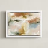 "First Glow" - Art Print in Amber by Nicoletta Savod - Framed Canvas