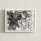 "Wandering" - Art Print in Black by Kristi Visser - Framed Canvas