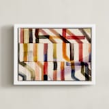 "pipes I" - Art Print in Rust by Sumak Studio - Framed Canvas