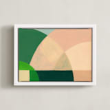 "Where the Memories Take Me" - Art Print in Spring Green by Christina Flowers - Framed Canvas