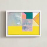 "daydreamer" - Art Print in Sunshine Yellow by Christina Flowers - Framed Canvas