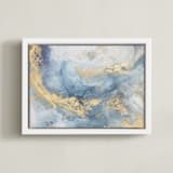"Purity of Light" - Art Print in Clear Blue by Julia Contacessi - Framed Canvas