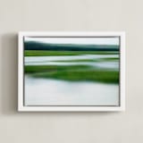 "Lush Glades l" - Art Print in Green Apple by Debra Pruskowski - Framed Canvas