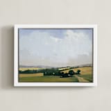 "Best of Both Worlds" - Art Print in Silver Sky by Stephanie Goos Johnson - Framed Canvas