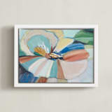 "Love in Idleness" - Art Print in Petal Peach by Mary Gaspar - Framed Canvas