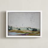 "Rolling hills of Western Maryland" - Art Print in Butterscotch by Bernadette Miller - Framed Canvas