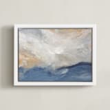 "Tangled Blue" - Art Print in Blue by Julia Contacessi - Framed Canvas
