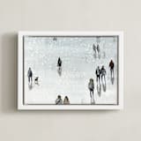 "Melancolia" - Art Print in Pale blue by Lulaloo - Framed Canvas