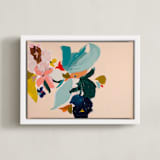 "Spring Botanical Series #3" - Art Print in Peach by Caryn Owen - Framed Canvas