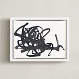 "Writer's Block" - Art Print in Black and White by Stephanie Nowotarski - Framed Canvas