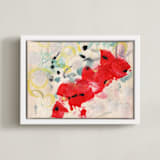 "gathering" - Art Print in Cherry Red by Lindsay Megahed - Framed Canvas