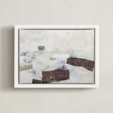 "Pet Names" - Art Print in Mink by Jennifer Daily - Framed Canvas