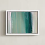 "Emerald Blades" - Art Print in Teal by Artsy Canvas Girl Designs - Framed Canvas