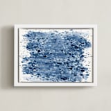 "Navy Night" - Art Print in Navy by Katie Craig - Framed Canvas
